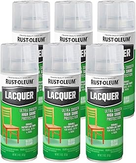 1906830-6PK Lacquer Spray Paint, 11 oz, Gloss Clear, 6 Pack