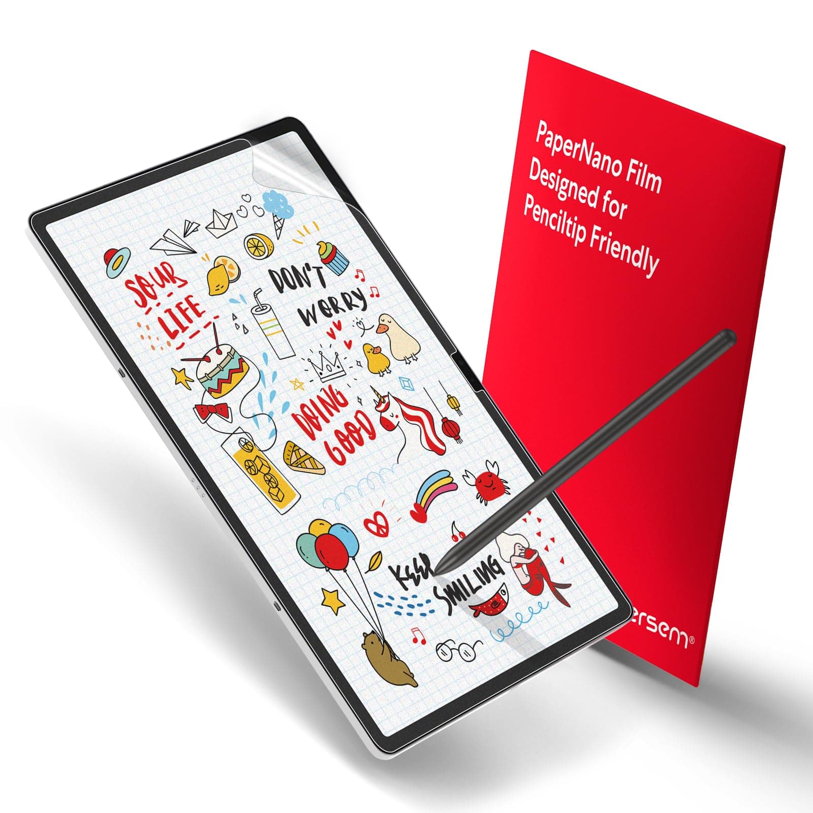 2 PACK Paperfeel Screen Protector Designed for Samsung Galaxy Tab S10 Plus/Tab S9 Plus/Tab S9 FE+ / Tab S8 Plus/Tab S7 FE/Tab S7 Plus (12.4 inch), Anti Glare, Like Drawing on Paper