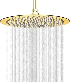 NearMoonRain Shower Head, Ultra-Thin Design-Pressure Boosting, Awesome Some Experience, Large High Flow Stainless Steel Rainfall Shower Head (12 Inch, Chrome Gold)