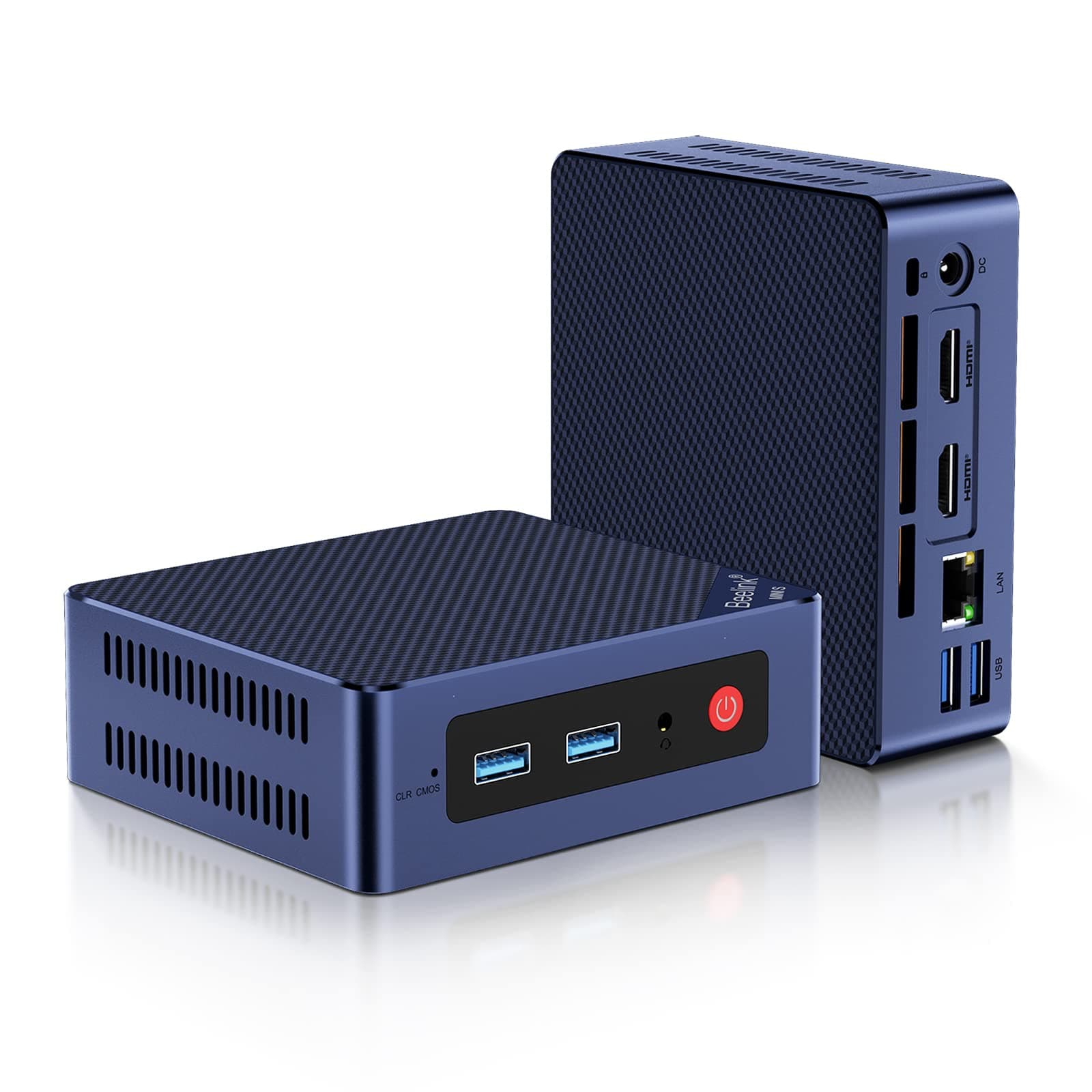 Beelink Mini S13 Mini PC, Intel Twin Lake N150 (Upgraded N100, up to 3.6GHz), 16GB DDR4 RAM 500GB SSD, Mini Desktop Computer Support 4K Dual HDMI Display, WiFi6, BT5.2, NAS, Low Power