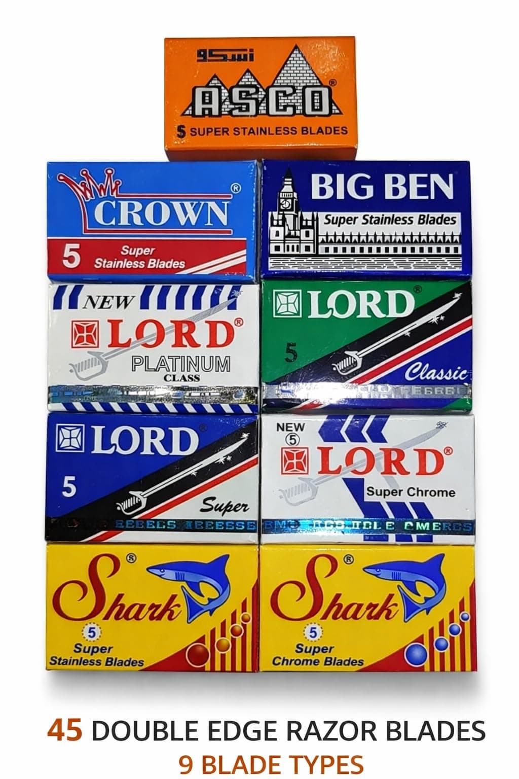 45 LORD SHARK ASCO BIGBEN CROWN DE Blade Sampler 9E