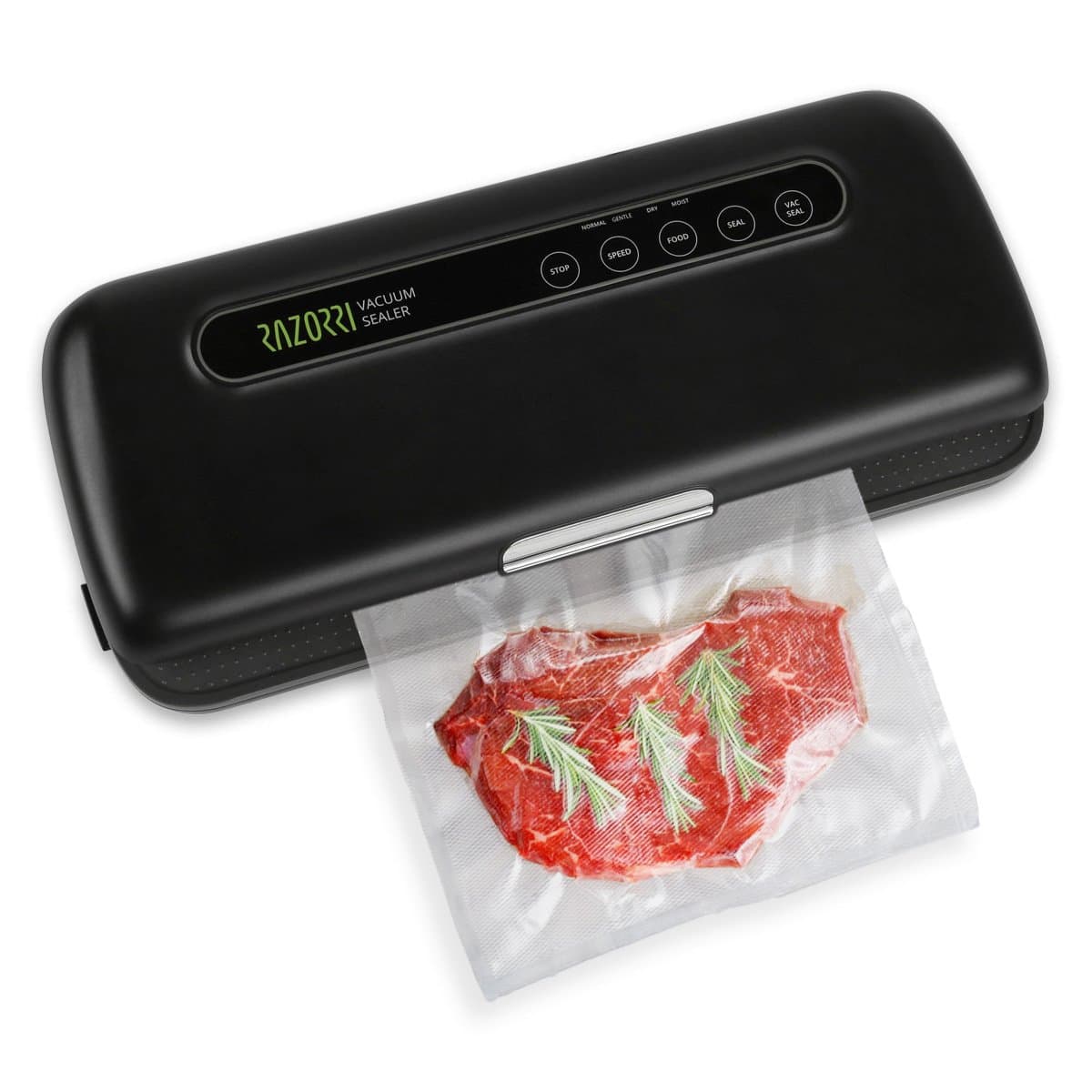 Razorri E5200-M Vacuum Sealer, 4 In 1 Automatic / Manual Food Sealer, One-Touch Vacuum Sealing System, Dry / Wet Vacuum Packing Machiner
