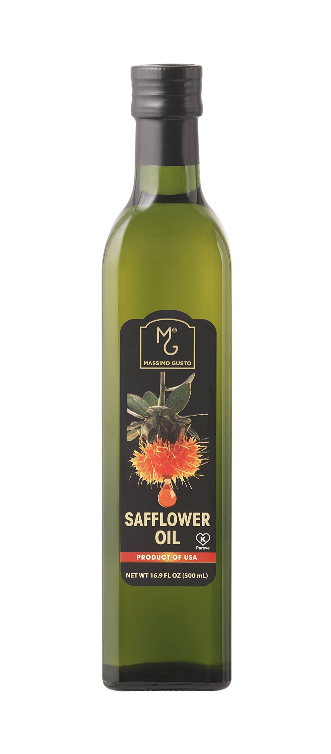 Massimo Gusto Safflower Oil, 16.9 Ounce 2-Pack