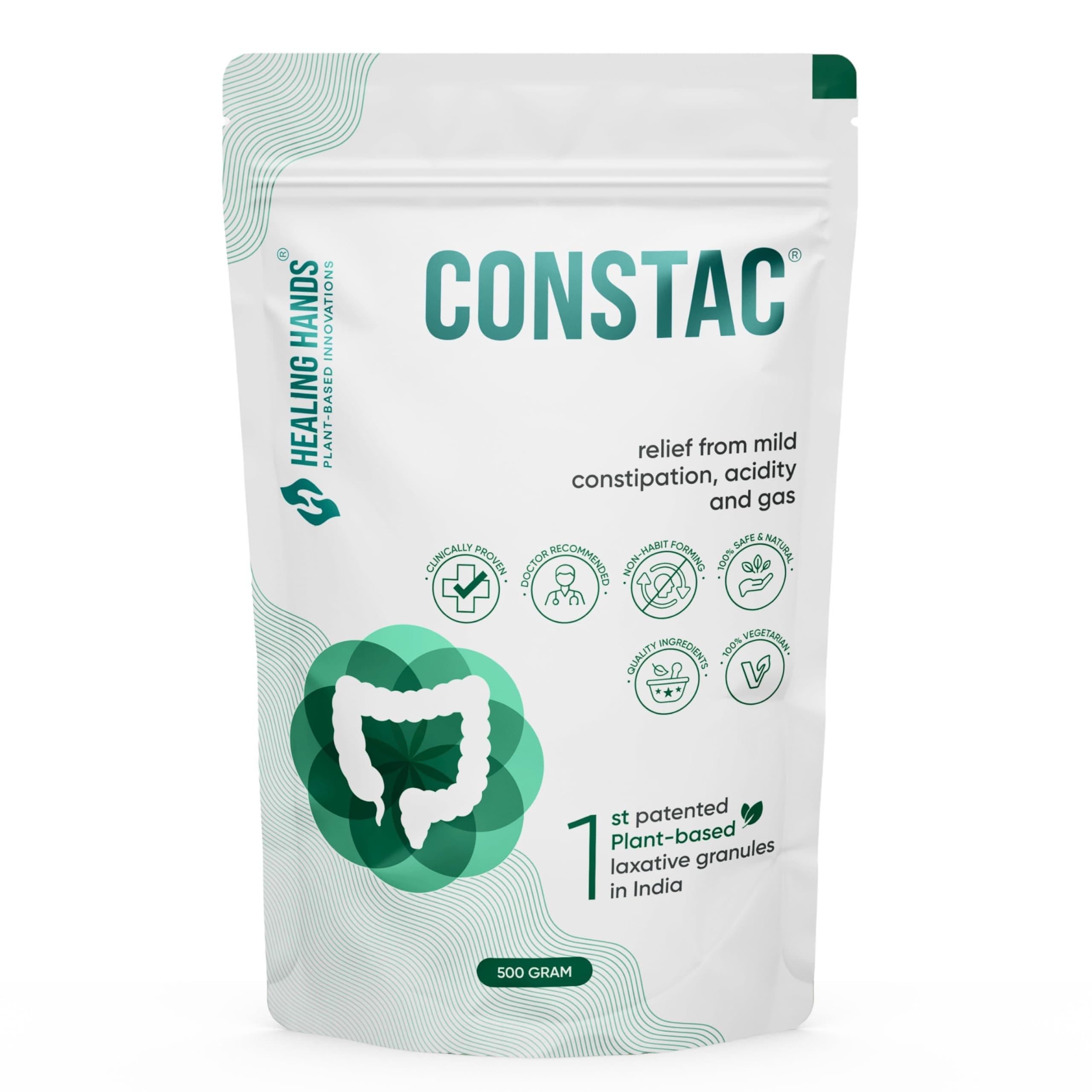 Healing Hands for Relief in Mild Constipation - Mild, Safe, Clinically Proven Ayurvedic Granules 500g Pouch