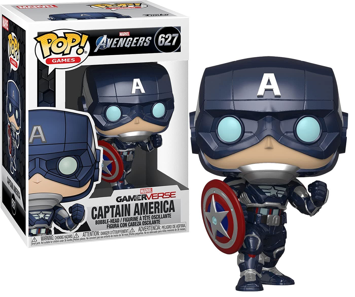 POP! Marvel: Marvel Avengers Game-Capt Captain America - (Stark Tech Suit) - Collectable Vinyl Figure - Gift Idea - Official Merchandise - Toys for Kids & Adults - Video Games Fans