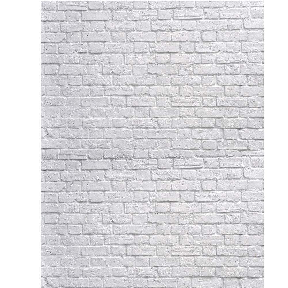 SJOLOON White Brick Wall Backdrop White Brick Photo Backdrop Thin Vinyl Photography Background Studio Prop 10931(5x7FT)