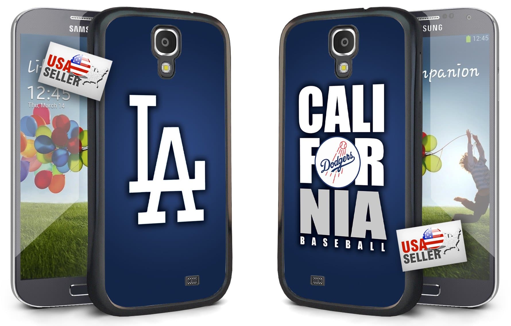 Log Angeles Dodgers 'California Baseball' Hard Case COMBO TWO PACK for Samsung Galaxy S5