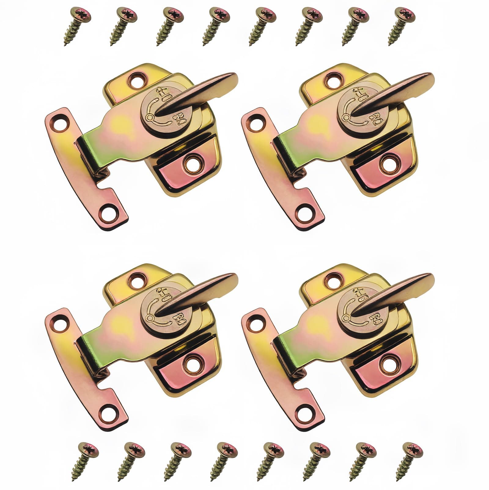 FDXGYH 4 Pack Dining Table Lock Heavy Duty Align-N-Lock Table Locks Leaf Buckle Connector with Screws for Extension Tables/Computer Workstations and Conference [Color zinc]