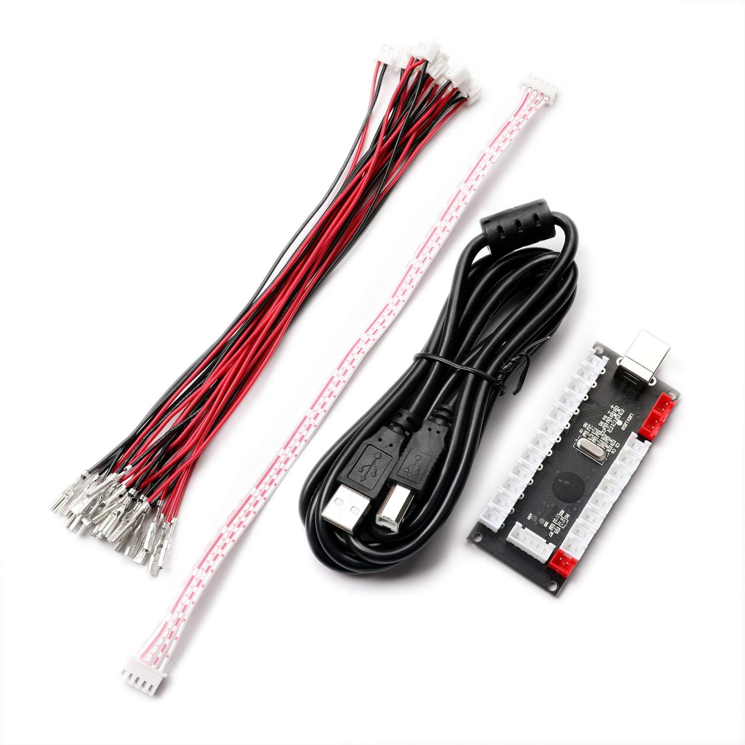 Droya Zero Delay USB Encoder To PC Games Controllers For Arcade Sanwa Kits Parts Mame Jamma & Other PC Games ( 5Pin Joystick + Sanwa Style Push Button)