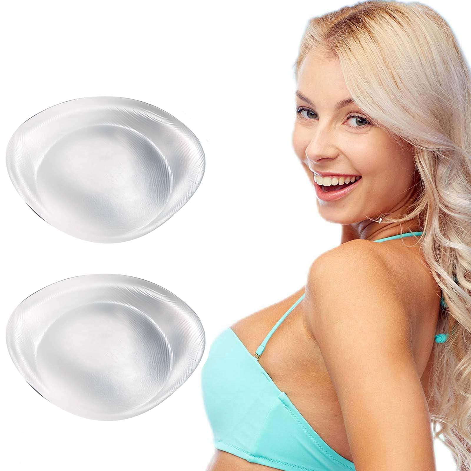 Silicone Bra Inserts Large Bra Inserts Silicone Add 2 Cup Size Bra Padding Bust Enhancer Transparent Color