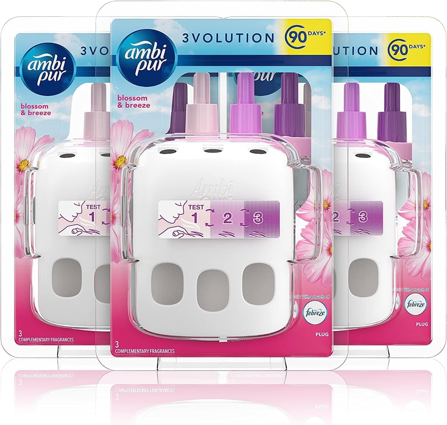 3 Volution Smart Programming Air Freshener Plug In Starter Kit 20 ML Blossom and Breeze, 3 Alternating Scents To Clean Away Odours 3 x 20 ml