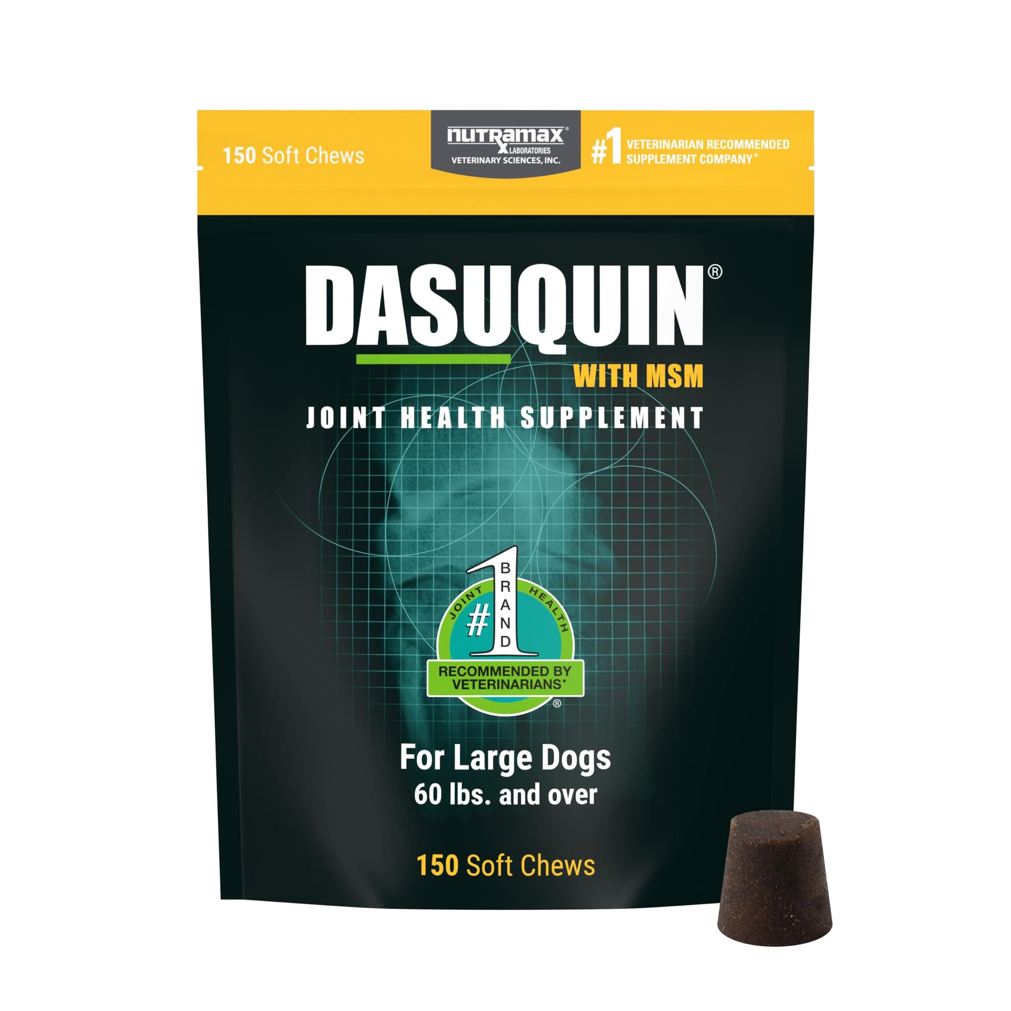 Dasuquin with MSM Soft Chews, Large Dog, 150 Count, brown