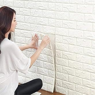 JOLOV 20 PCS 3D Wall Panels Peel and Stick - PE Foam DIY Self Adhesive, Waterproof, Perfect for Interior Wall Decor in Bedroom & Living Room (20)