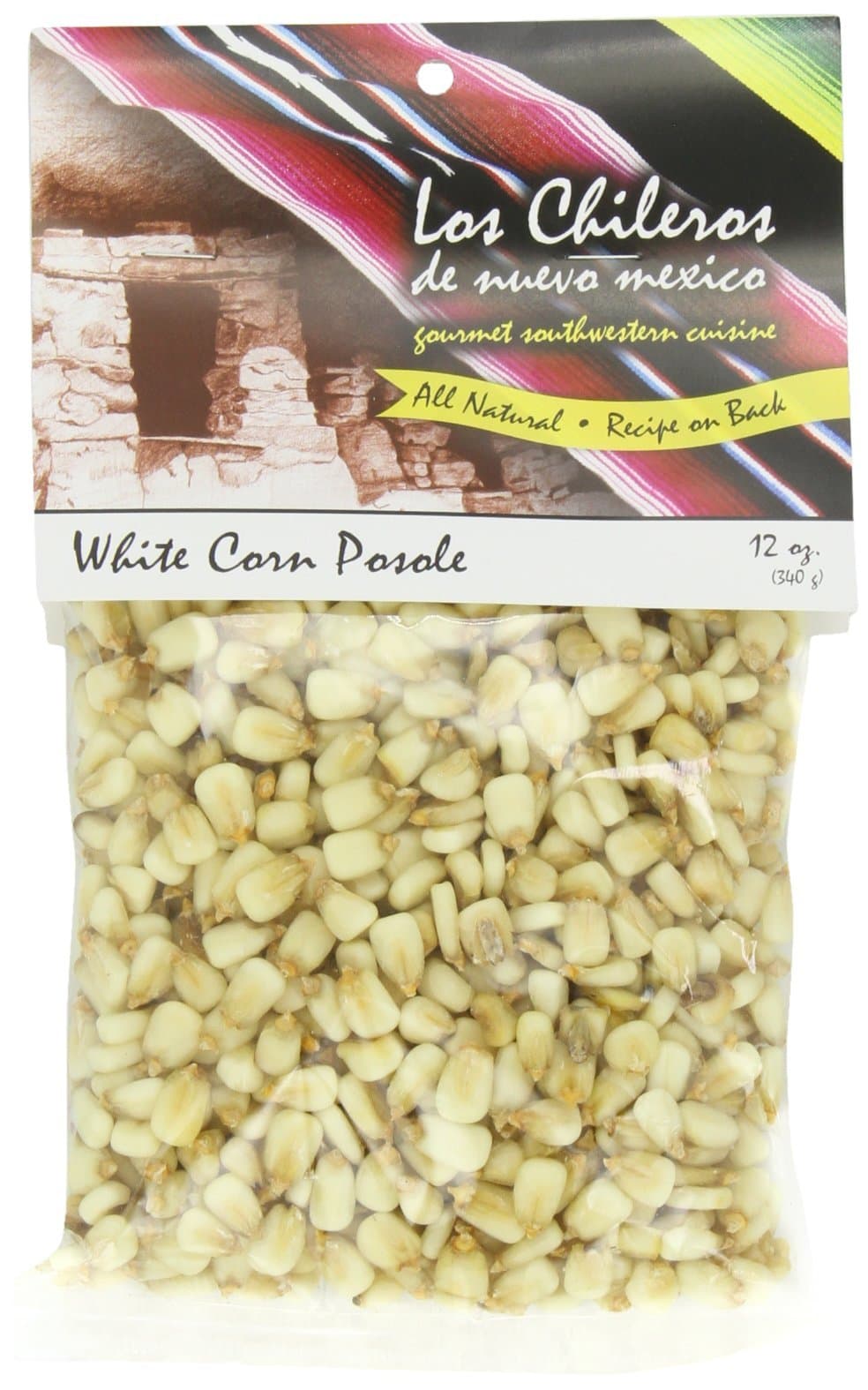 LOS CHILEROS Organic White Corn Posole, 12 OZ