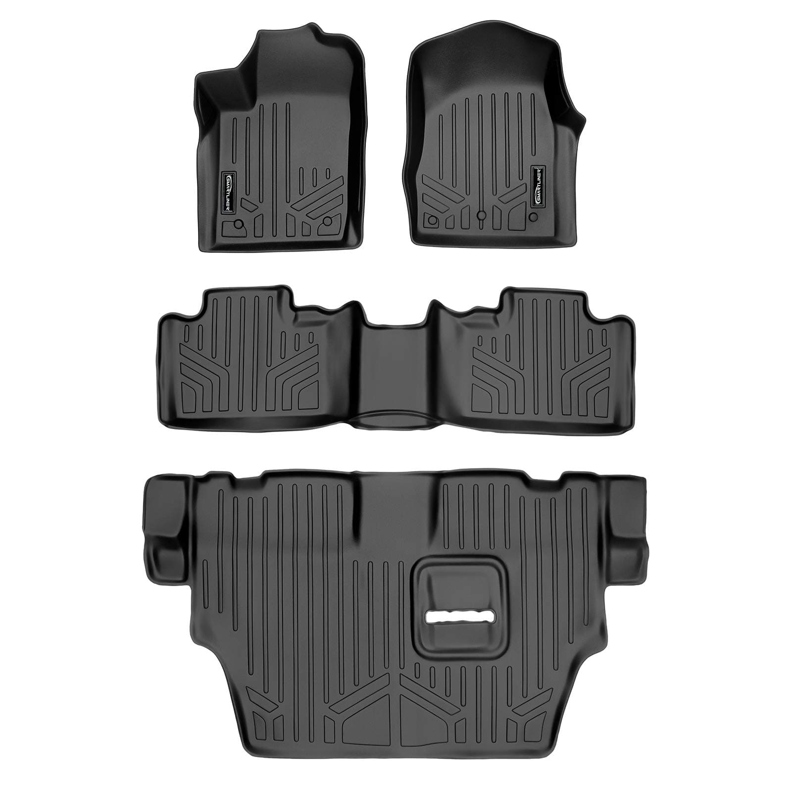 SMARTLINER Floor Mats 3 Row Liner Set for 2013-2016 Dodge Durango