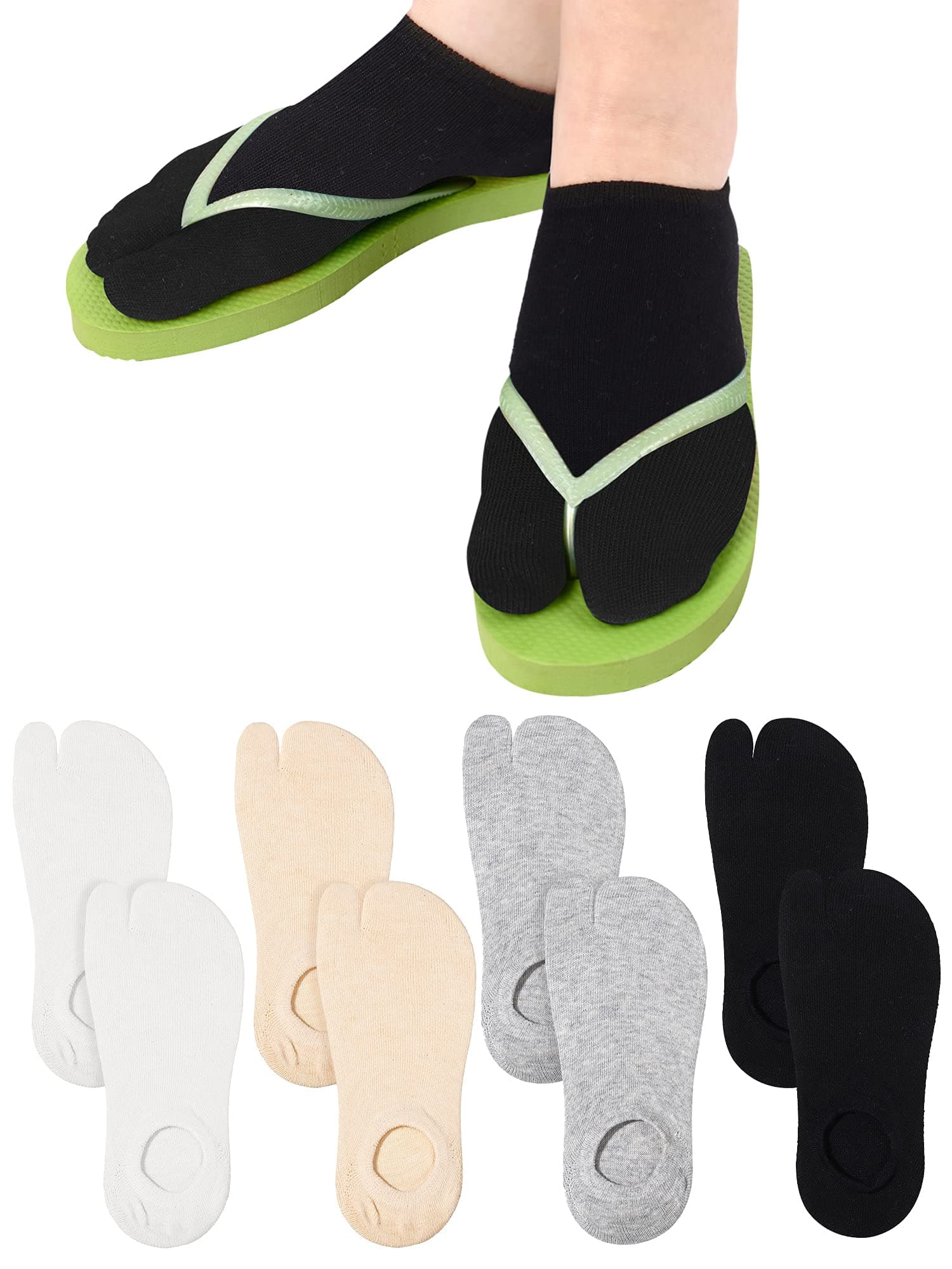 5 Pairs Stripe Toe Socks Five Finger Socks Low Cut Colorful Socks for Women Girl Supplies