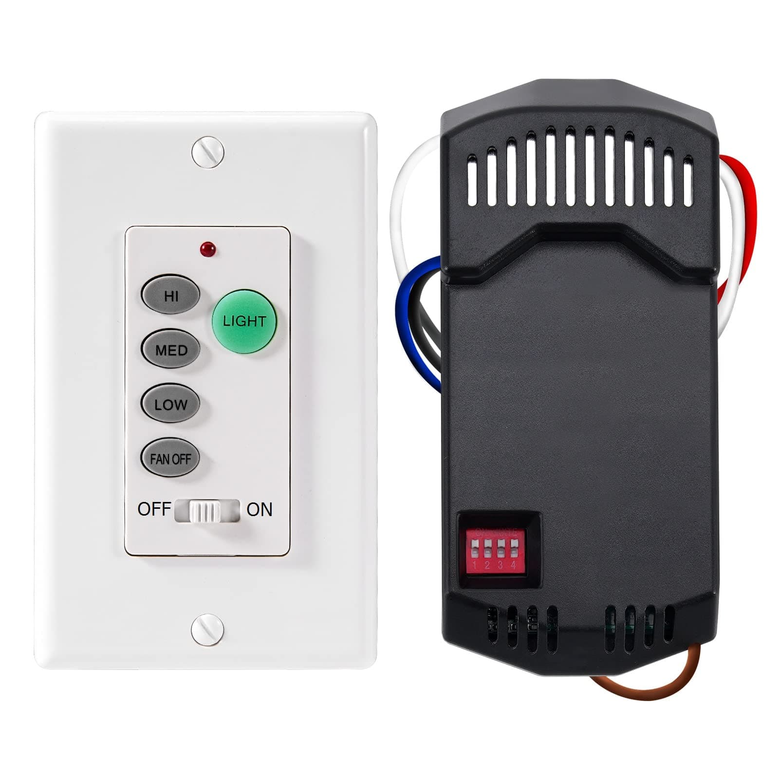 Universal Ceiling Fan Remote Control, Ceiling Fan Wall Switch UC9050T, UC9050T Ceiling Fan Wall Remote Control Compatible with Hampton Bay Harbor Breeze Hunter