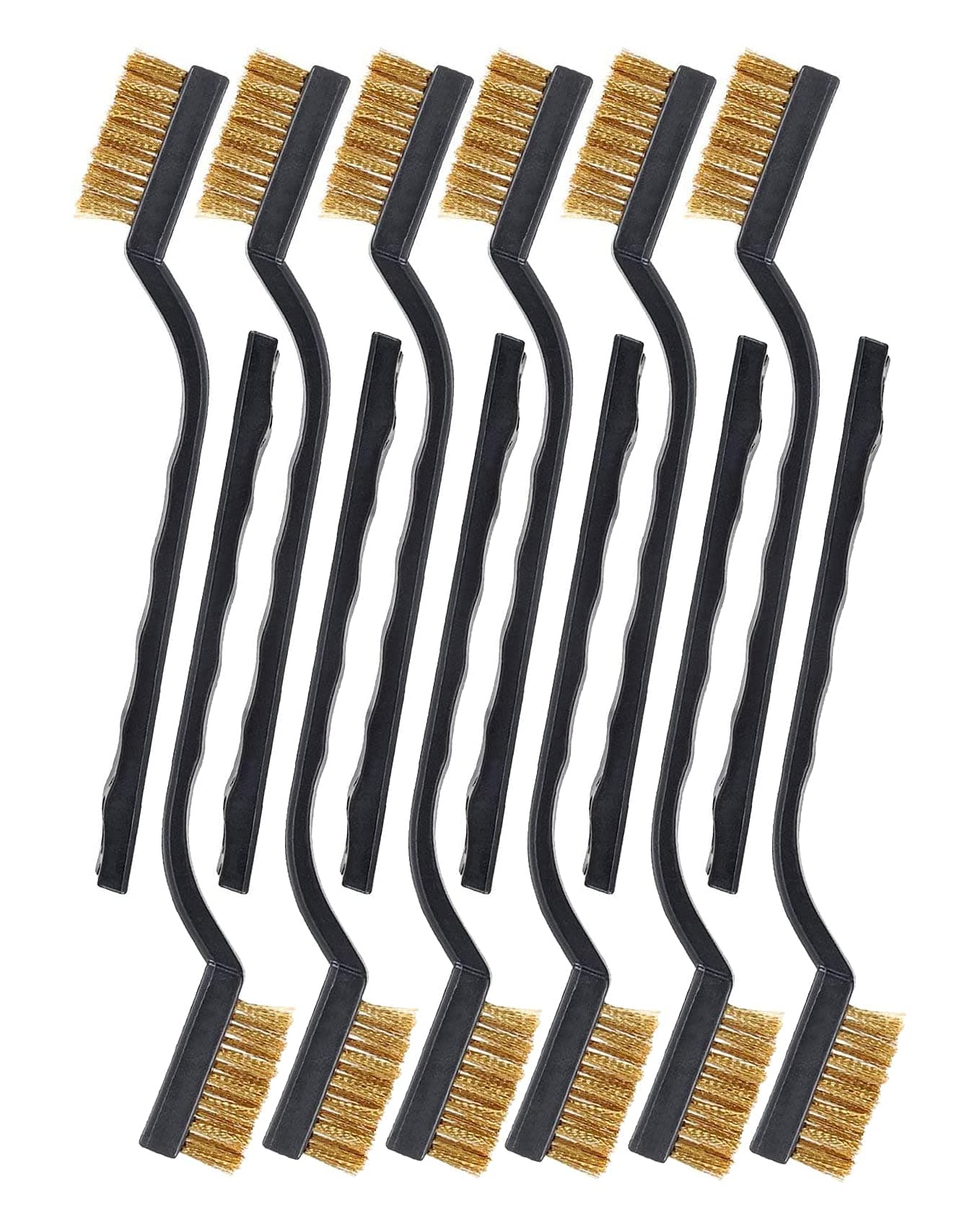 SUJAYU Brass Wire Brush Rust Remover, Small Wire Brush for Cleaning, Paint Stripper for Metal, Wood, Rustoleum Fabric Spray Paint (Brass, 12.00)