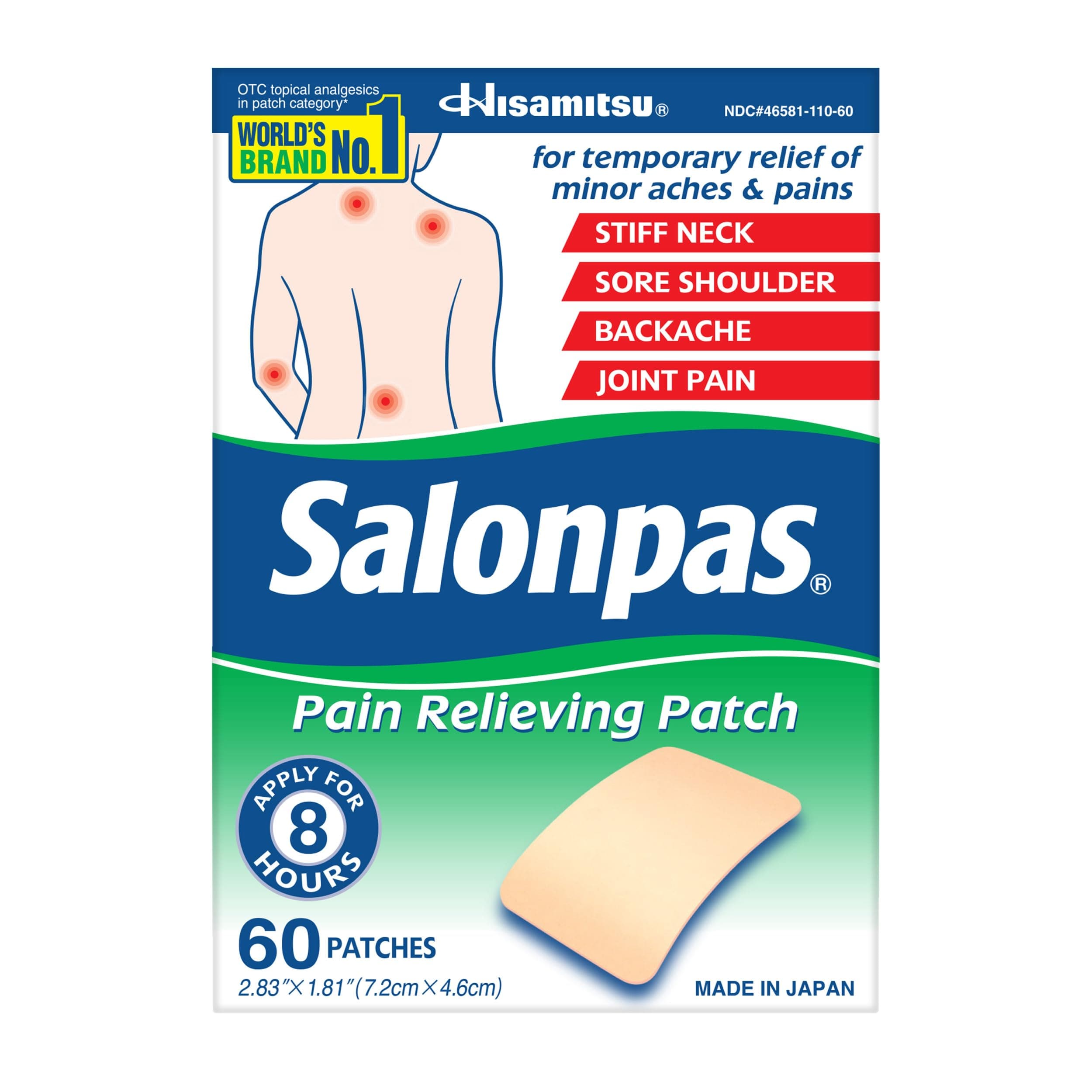 Pain Relieving Patch, 60 Count (Pack of 1)