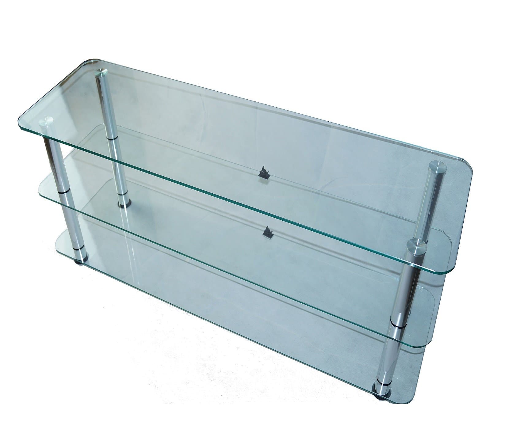 Mountright UMS1C Clear Glass TV Stand For LED LCD & Plasma Television (For TV's: 26 up to 40 Inch - Clear Glass)