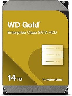 Western Digital 14TB WD Gold Enterprise Class Internal Hard Drive HDD - 7200 RPM Class, SATA 6 Gb/s, 512 MB Cache, 3.5" - WD142KRYZ