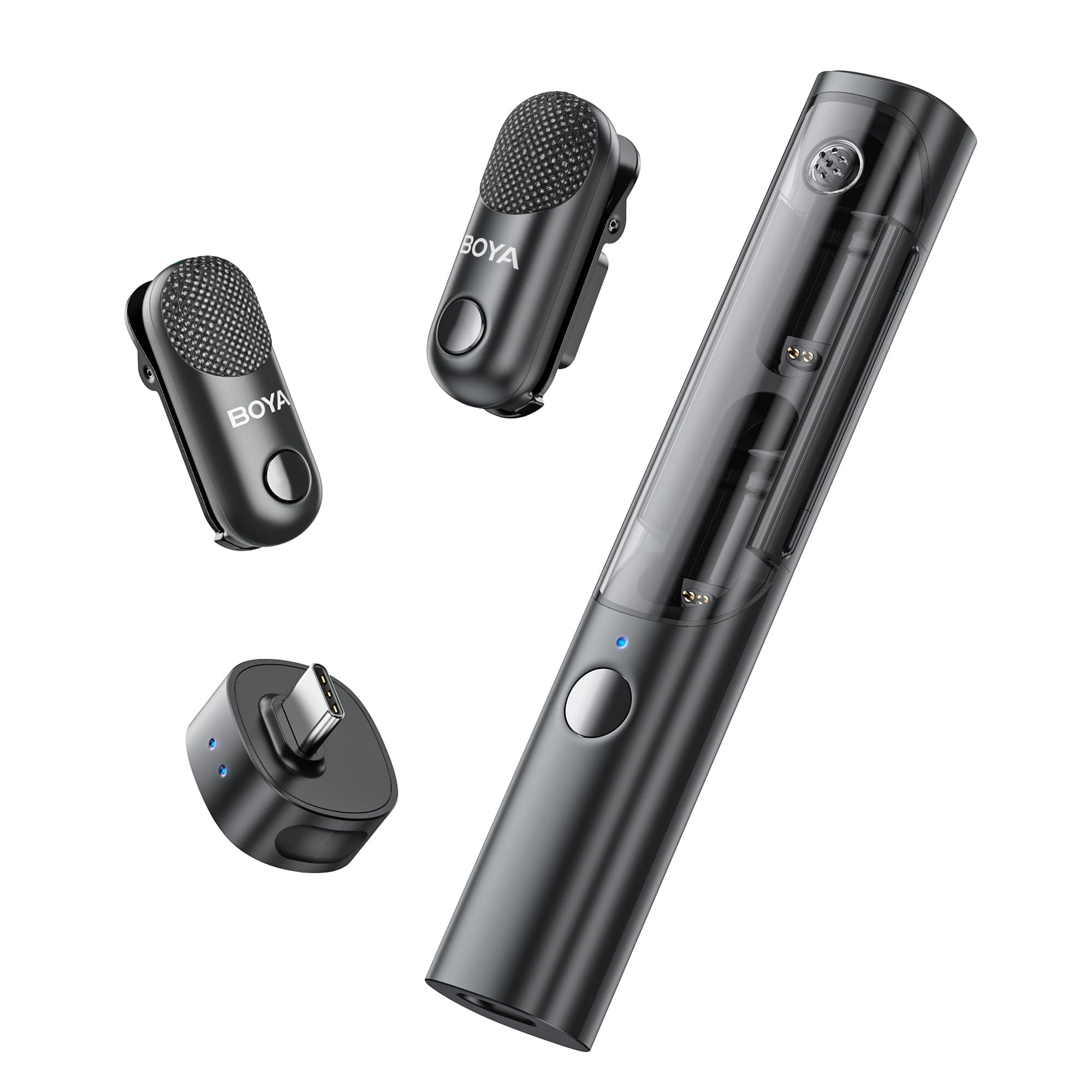 Magic Microphone Wireless(Stand not included), Clip On, Handheld, Desktop, On-camera, Microphone for iPhone 15/16 Series, Mini Lavalier Mic with USB-C Plug, Lapel Mic for Streaming, Vlogging