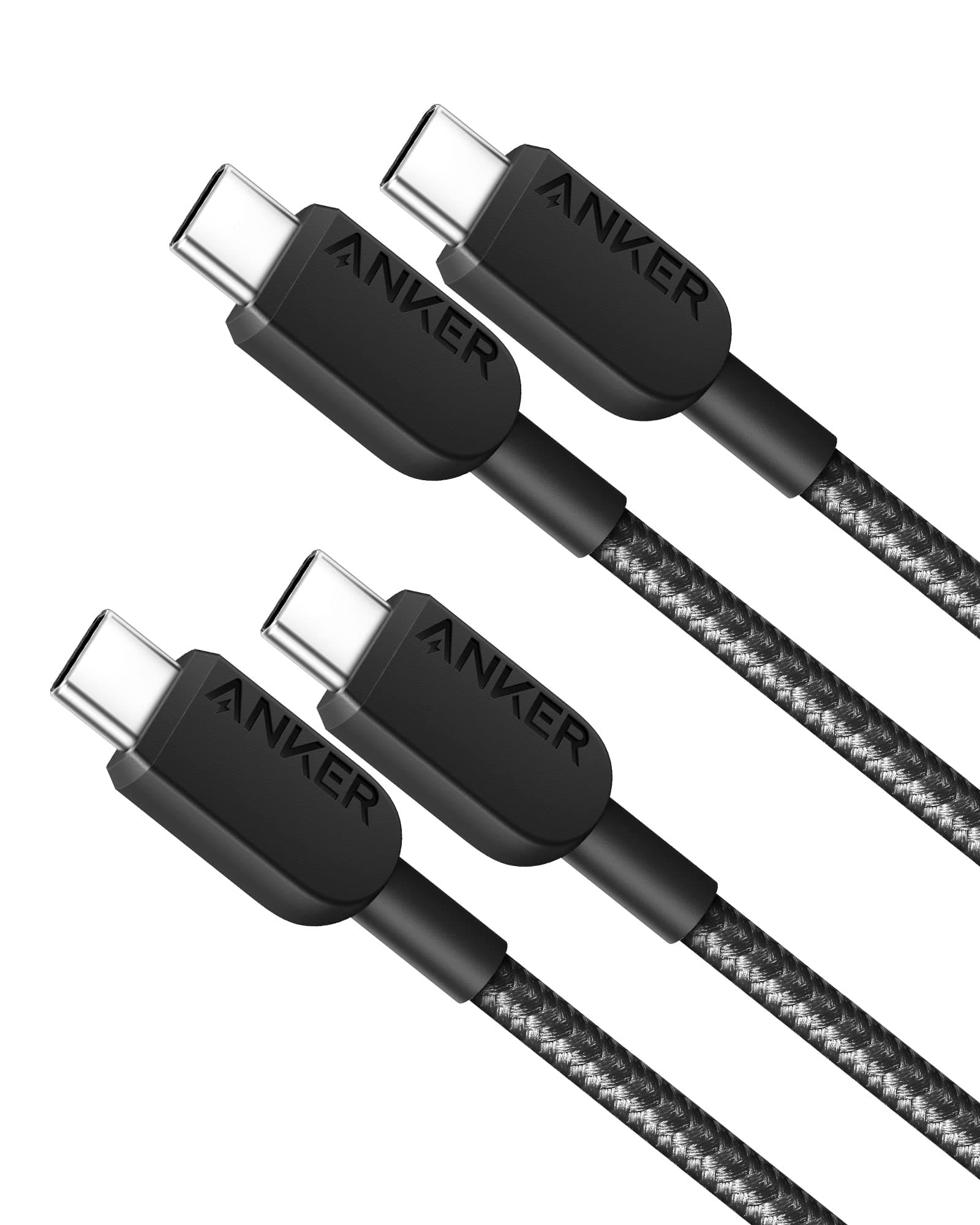 Anker USB C to USB C Charger Cable (3 ft, 2 Pack), 60W USB 2.0 Type C Cable, Fast Charging Power for iPhone 17/16/15, iPad Pro, Samsung Galaxy, MacBook Pro,and More