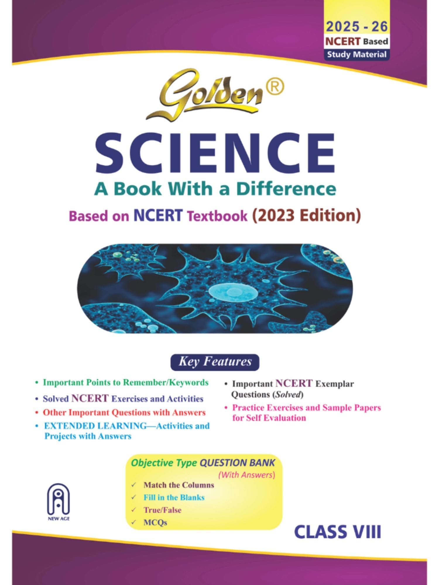 Golden Science: (With Sample Papers) A book with a Difference for Class- 8 (For 2022 CBSE Final Exams)