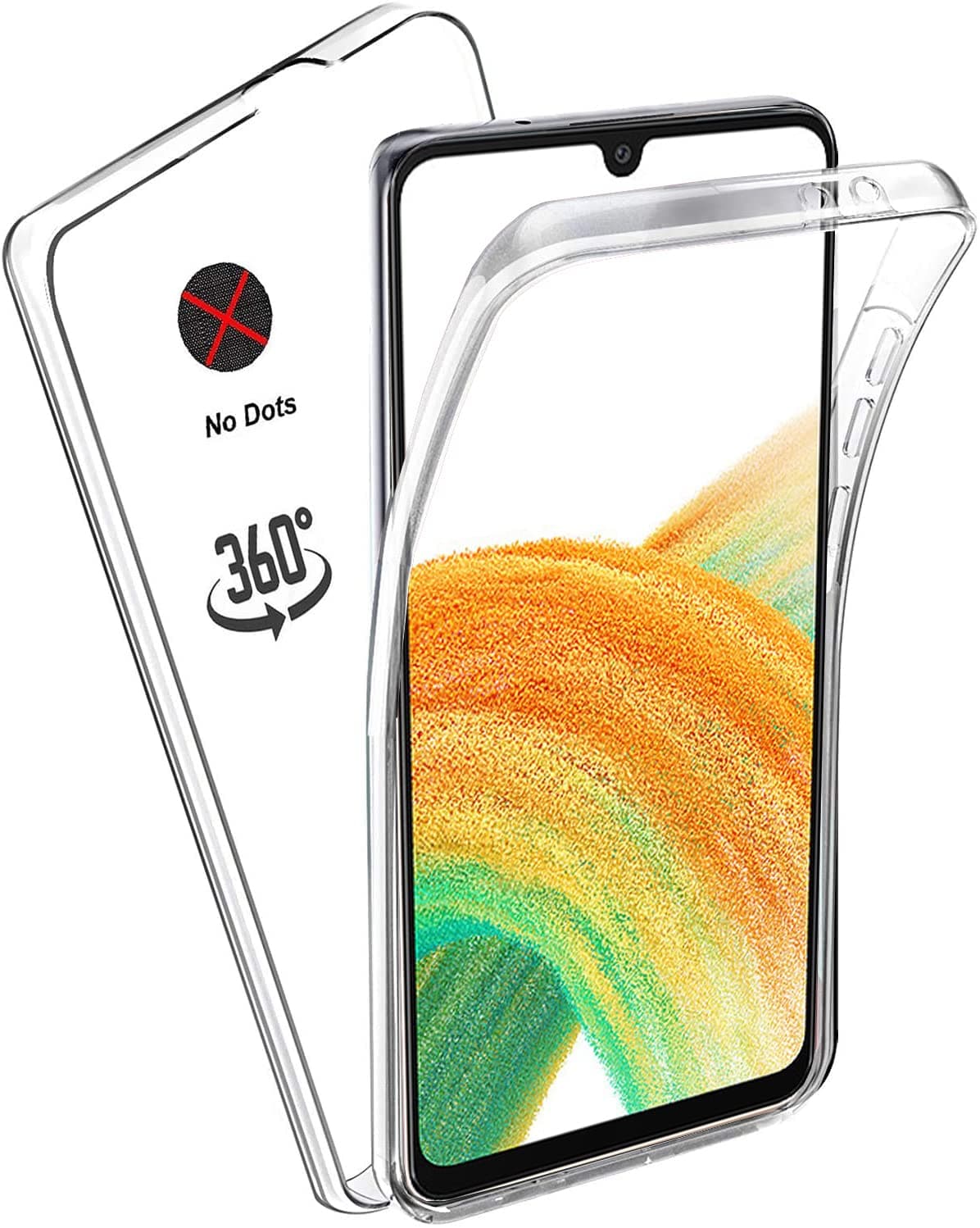 KP TECHNOLOGYGalaxy A33 Case - (360 Front + Back Protection) Full Body Complete Protection for Samsung Galaxy A33 5G (CLEAR)