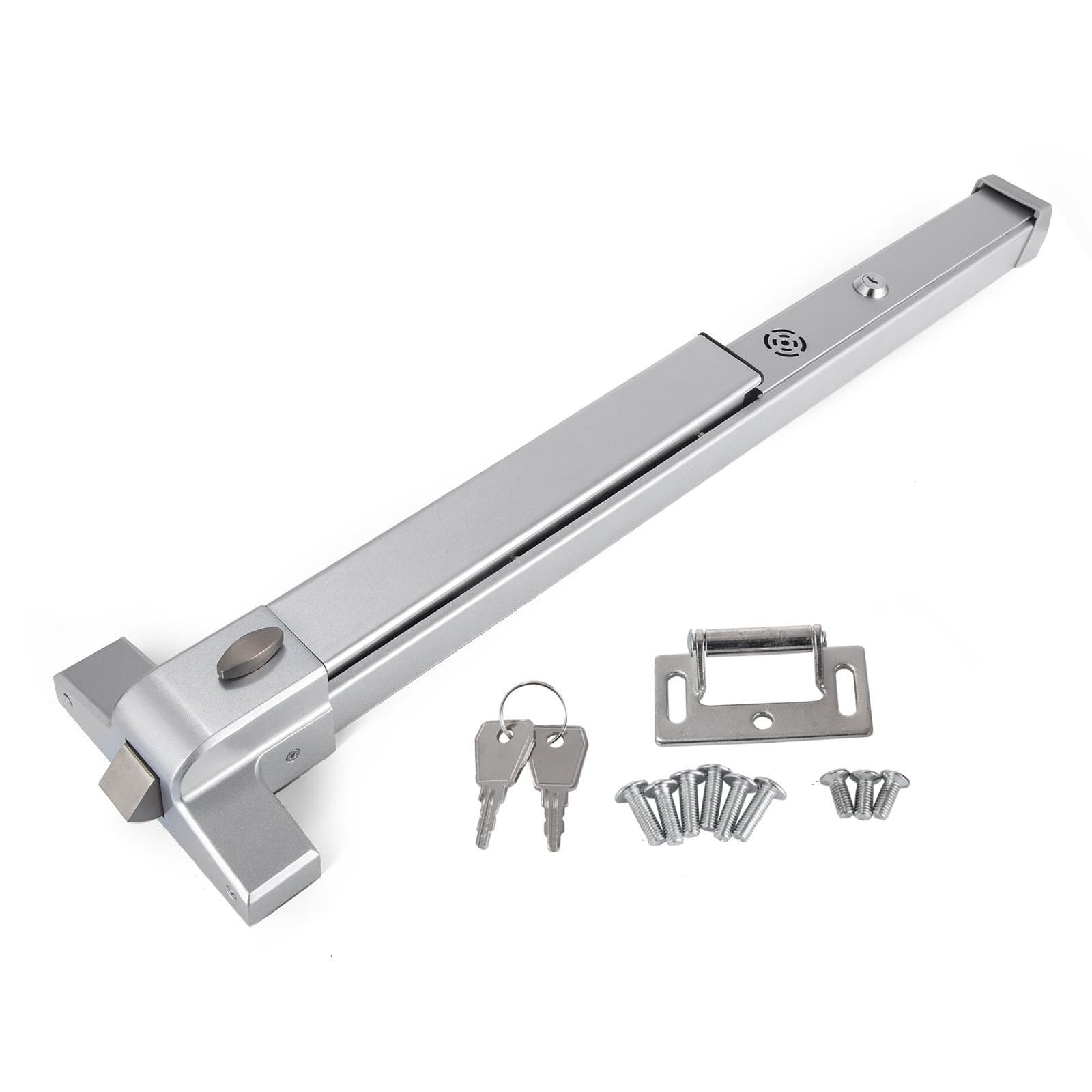 TOTOOL Emergency Panic Exit Stainless Steel Push Bar Panic Exit Device Commercial Door Push Bar with Alarm for Wood or Metal Door Applications