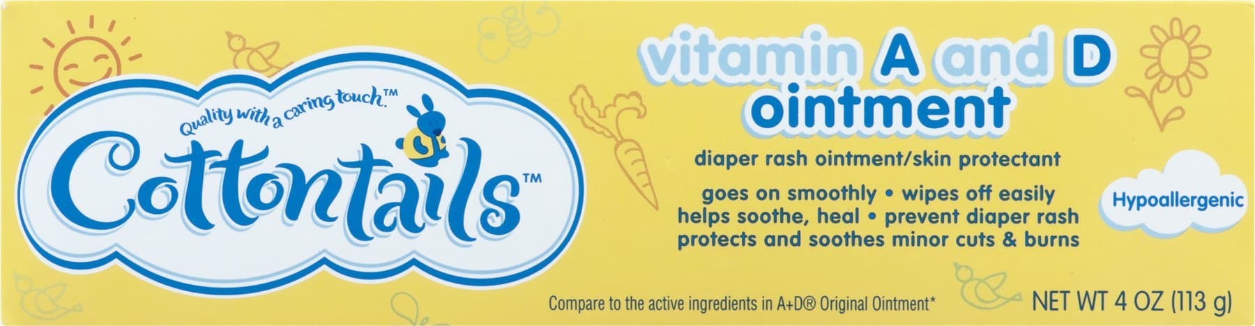 Cottontails Vitamin A And D Ointment, 4 Ounce