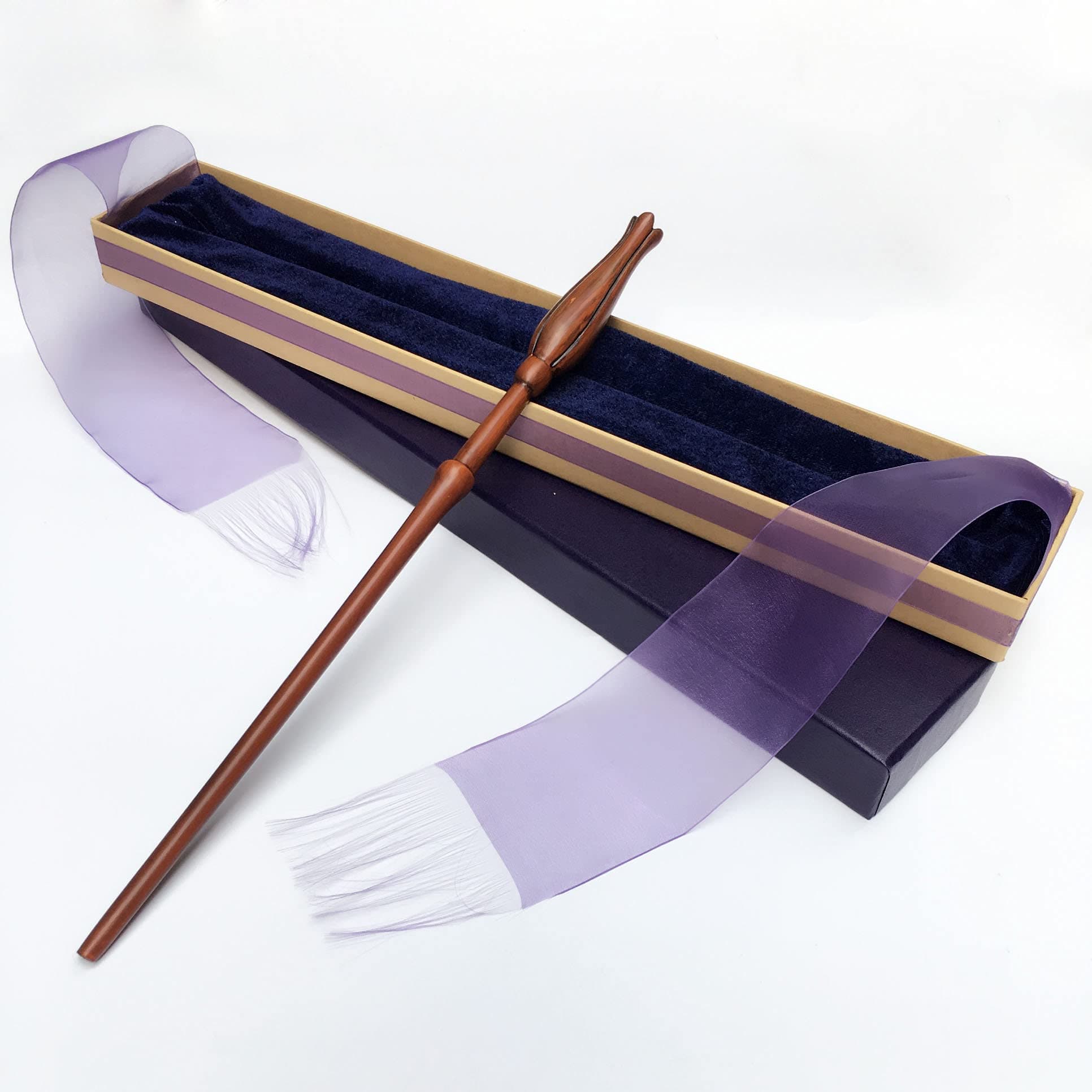 Mr.EV Collection Wizard Magical Wand and Witch Magic Wand Cosplay Girl Wand with Steel Core Costume Accessories for Christmas Halloween Birthday Party Favors with Medal in Gift Box (Green)