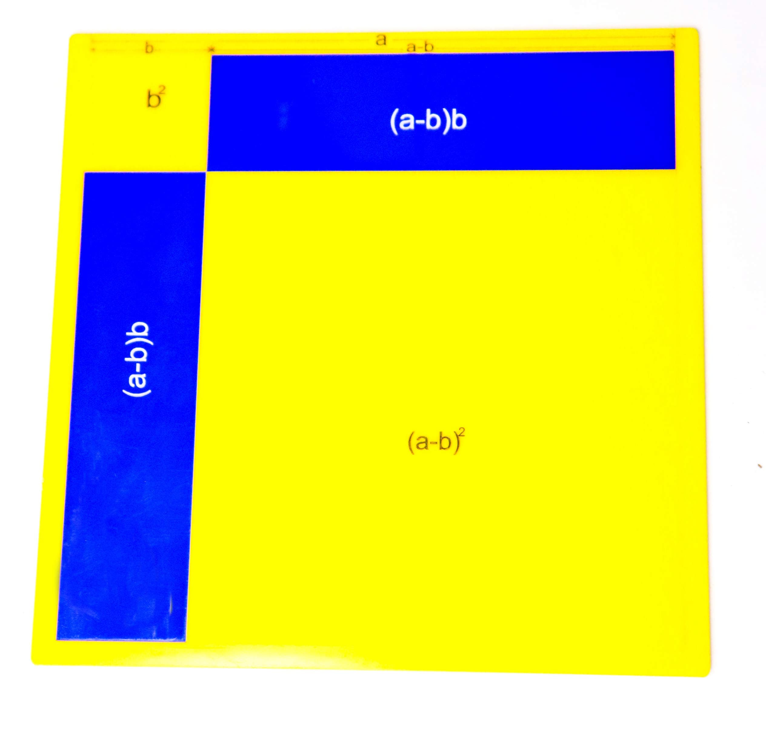 Algebra Kit(A-B) 2 Identity Formula Dissectible Mathematics Kit Lab Model Manipulatives Learning Resource Education Kit For School & Students, Multicolor