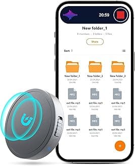 128G (1600 Hour) Magnetic Voice Activated Recorder - Nanezan Recording Device MP3 Records with 70 Hours Battery Time, USB-C Audio Recorder for Work, Lectures, Meetings, Interviews