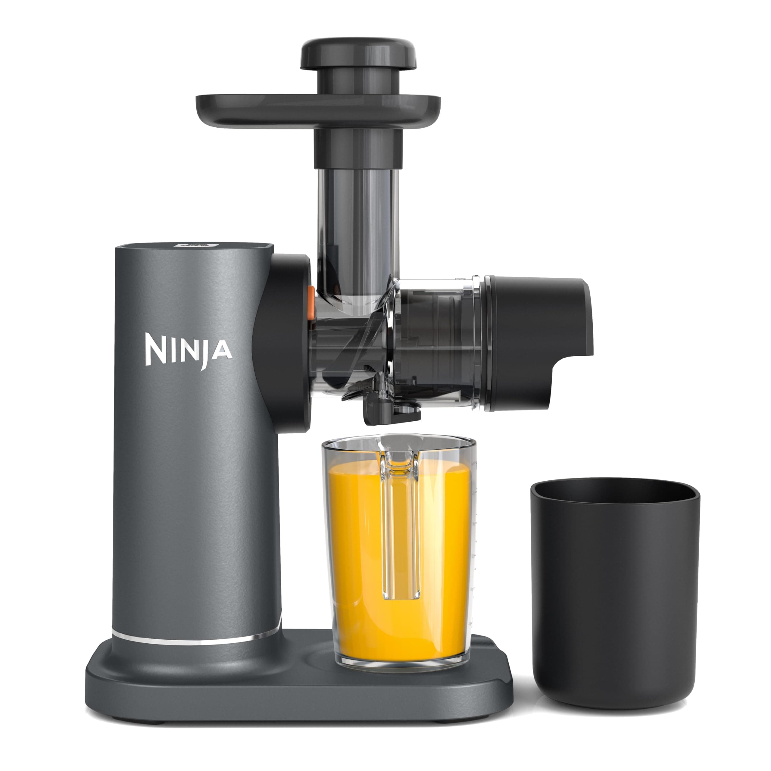 Ninja Cold Press Juicer Machine with 700ml Jug & 1.1L Pulp Container, Make Fresh Juices, Drinks & Wellness Shots, Compact, Dishwasher Safe & Removeable Parts, Grey JC151UK