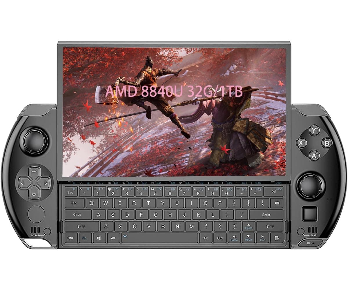 GPD Win 4,Portable Handheld Game Console 6" Touchscreen 1920X1080 Mini Laptop UMPC Win 11 CPU AMD Ryzen 7 8840U 32GB LPDDR5 RAM/1TB M.2 NVMe 2280 SSD （Black）