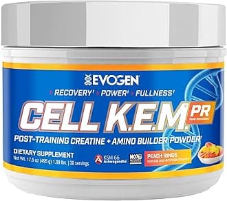 Cell K.E.M. PR V.2 Reformulated- Post Workout Recovery Powder & Muscle Builder | Creatine Monohydrate, BCAA Powder, EAAs | Recovery, Strength & Fullness | Peach Rings | 30 Servings