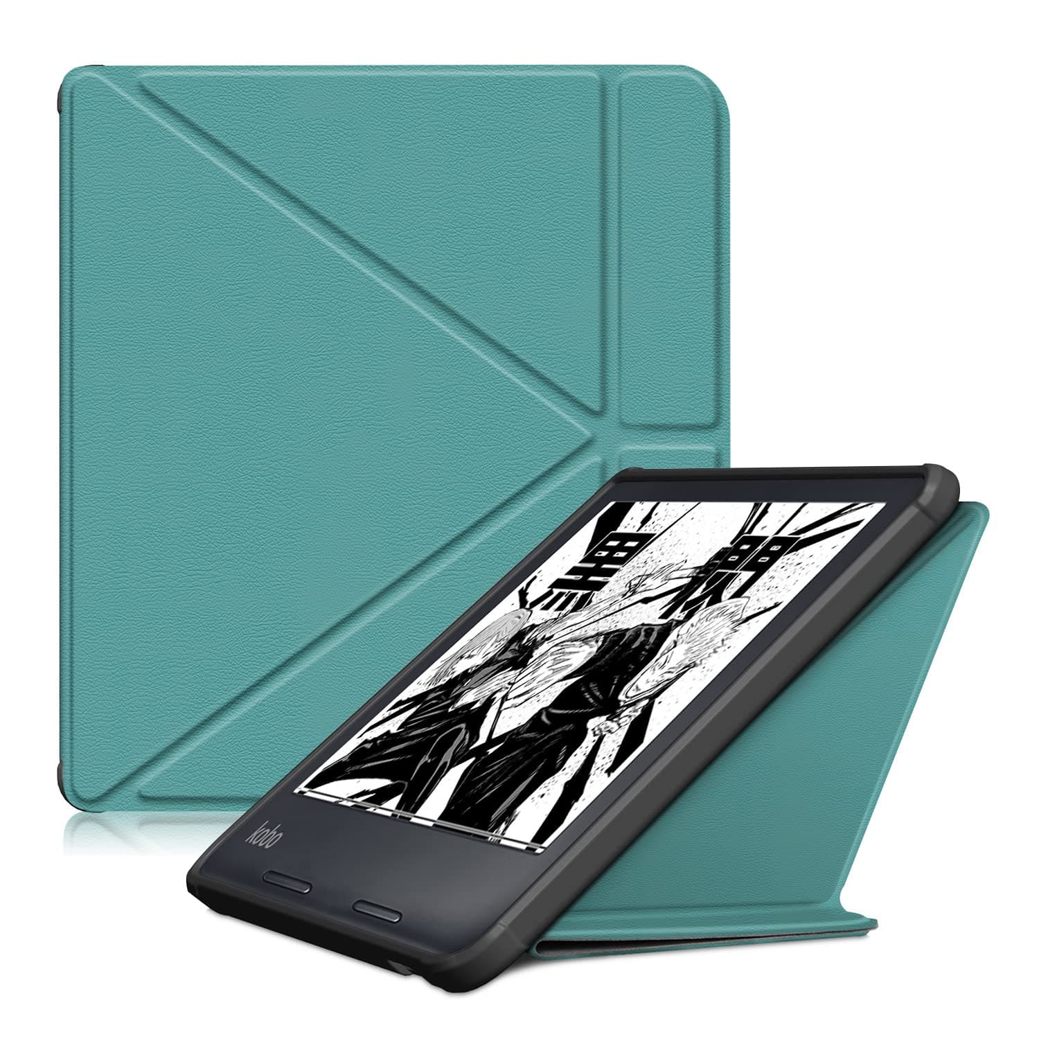 OIATROE Case For Kobo Libra 2, Premium PU Leather Case, Anti-dirty and Anti-drop, Slim Flip Shell Case for Kobo Libra 2 -Green