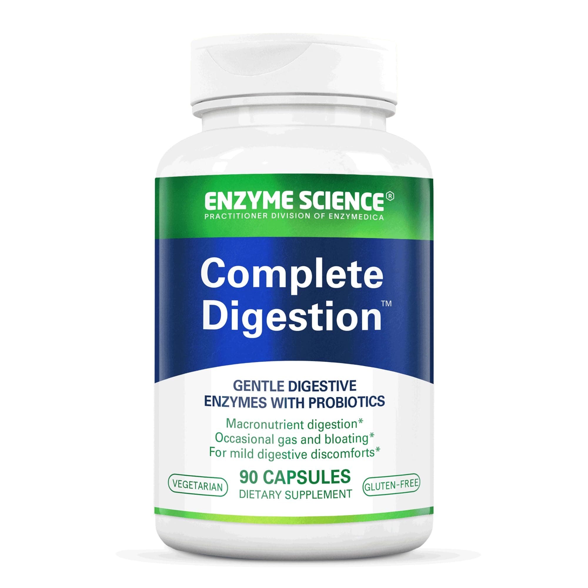 Complete Digestion™, 90 Capsules – Full Support for Digestive Health – for Occasional Gas, Bloating, and Indigestion – Probiotic for Men and Women – Digestive Enzyme Supplement