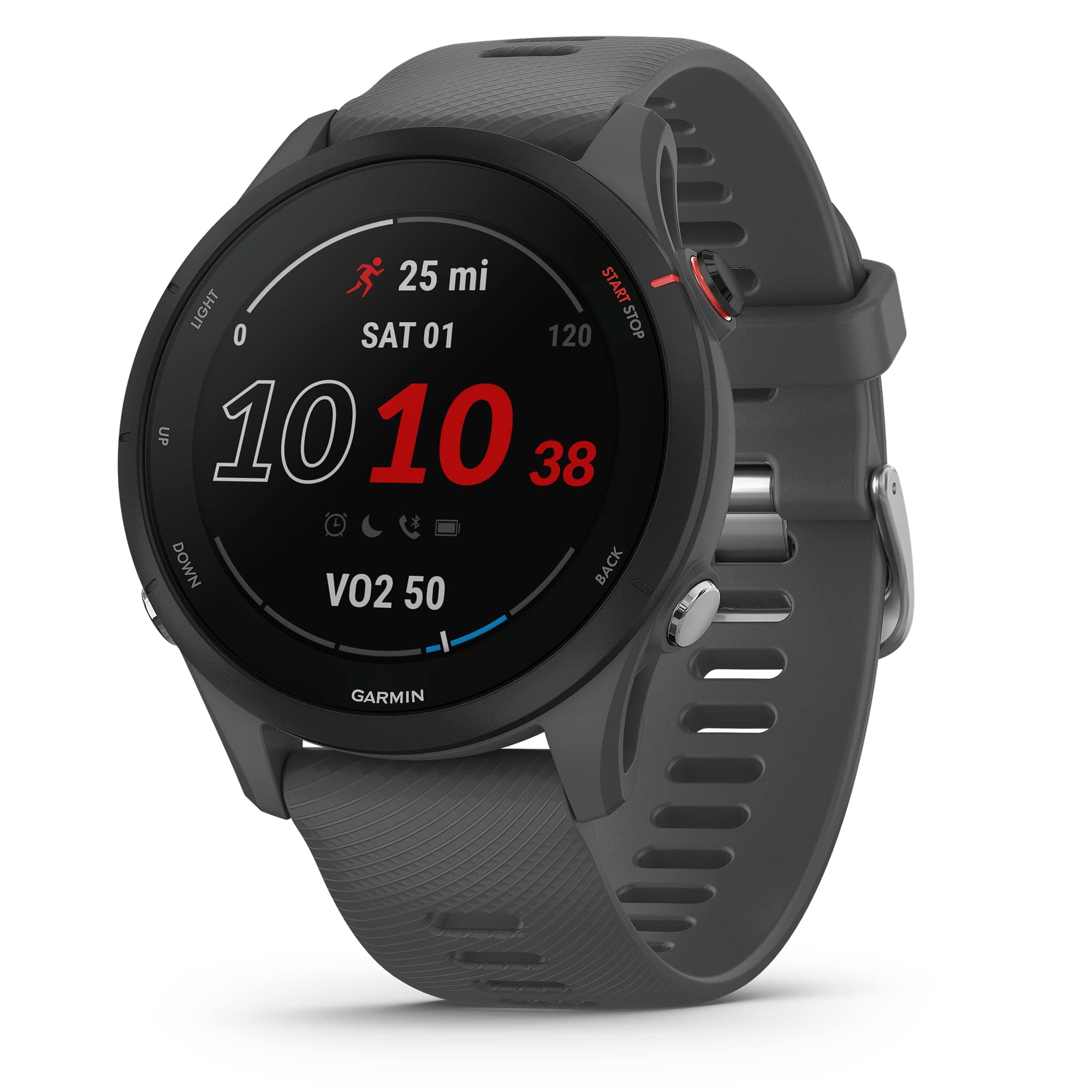 Forerunner 255 GPS 46mm Running Smartwatch, Lightweight, Advanced Training & Insights, Safety & Tracking Features, up to 14 days Battery Life, Slate Grey