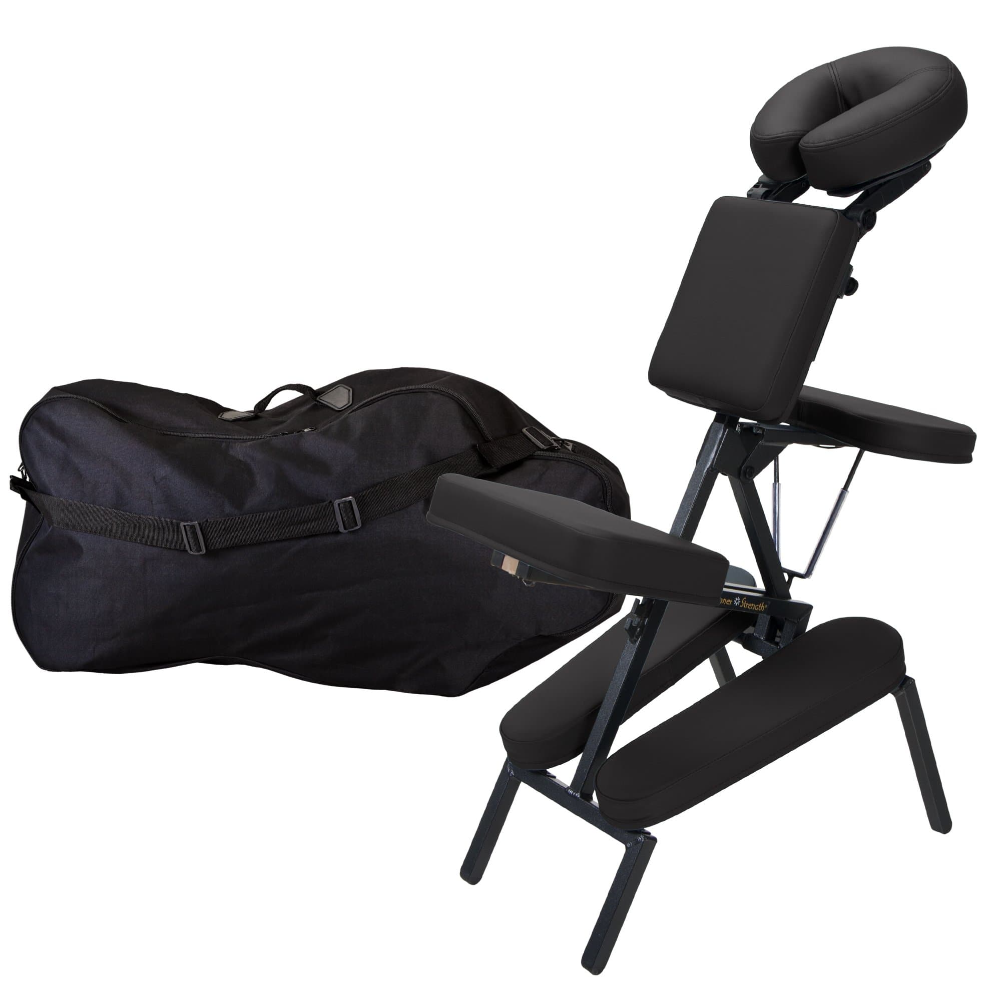 INNER STRENGTH Portable Massage Chair Package ELEMENT - Incl. Deluxe Adjustable Face Cradle, Pillow & Soft Carrying Case