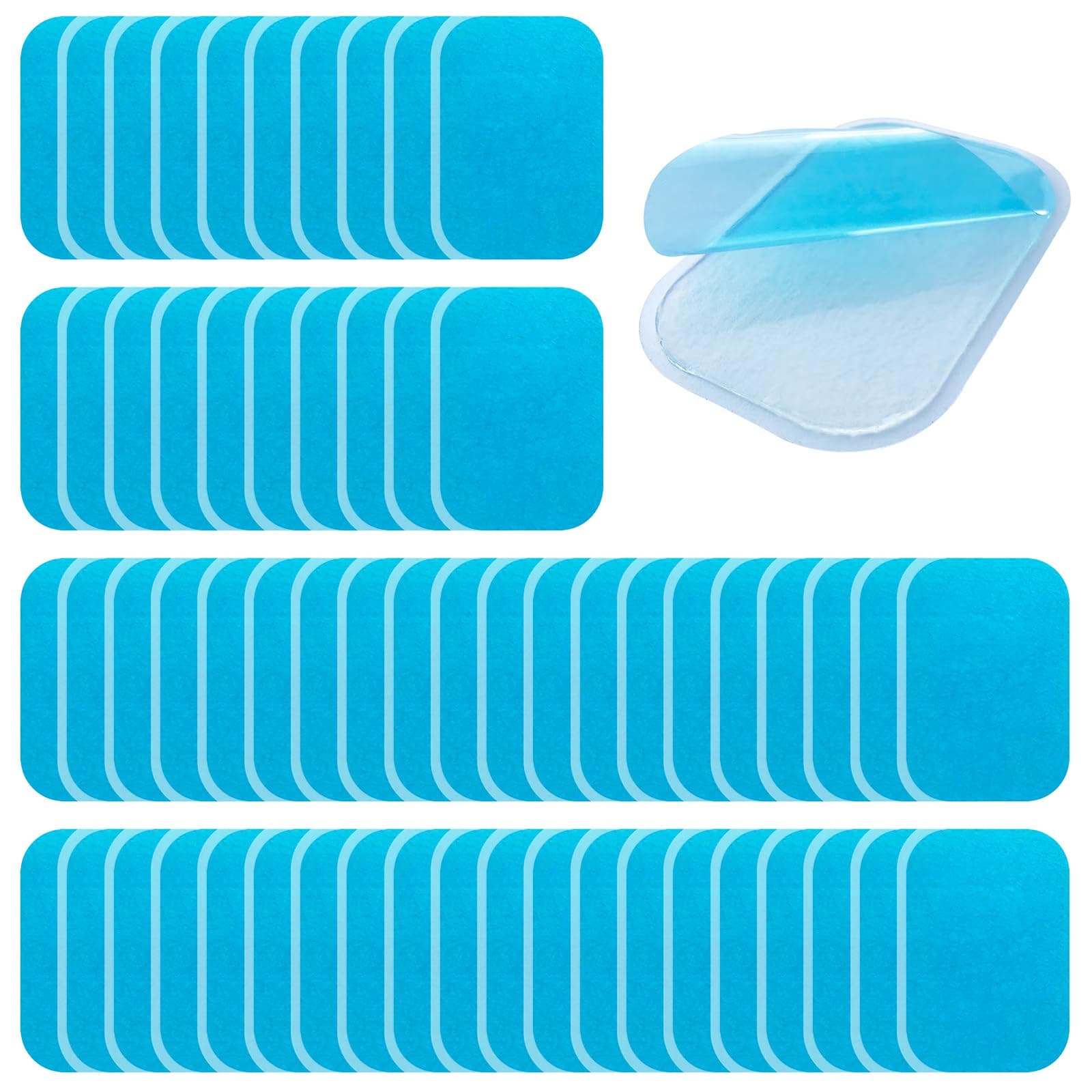 TsLinc 40 Pcs Abs Trainer Replacement Gel Pads, Ab Stimulators Sticky Pads,Replacement Muscle Toner Pads Abdominal Muscle Toner Gel Pads for Abs Toner