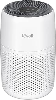 LEVOIT Air Purifiers for Bedroom Home, 3-in-1 Filter Cleaner with Fragrance Sponge for Better Sleep, Filters Smoke, Allergies, Pet Dander, Odor, Dust, Office, Desktop, Portable, Core Mini, White