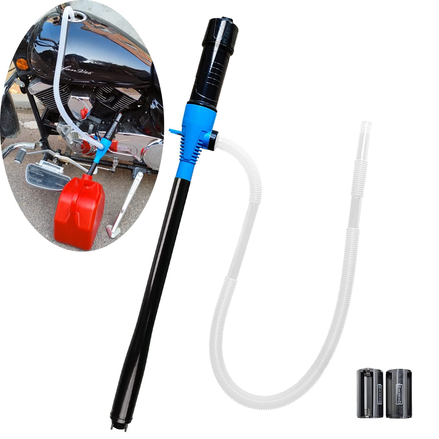 Battery Powered Liquid Transfer Pump Portable Electric Liquid Siphon Pump Multipurpose Portable Fish Tank Fuel Water Gas 9.5L/Minutes