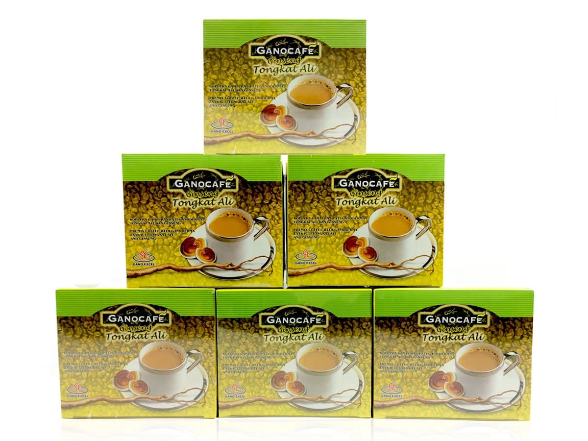 6 Boxes Gano Excel GanoCafe Tongkat Ali Coffee Ganoderma Lucidum Extract