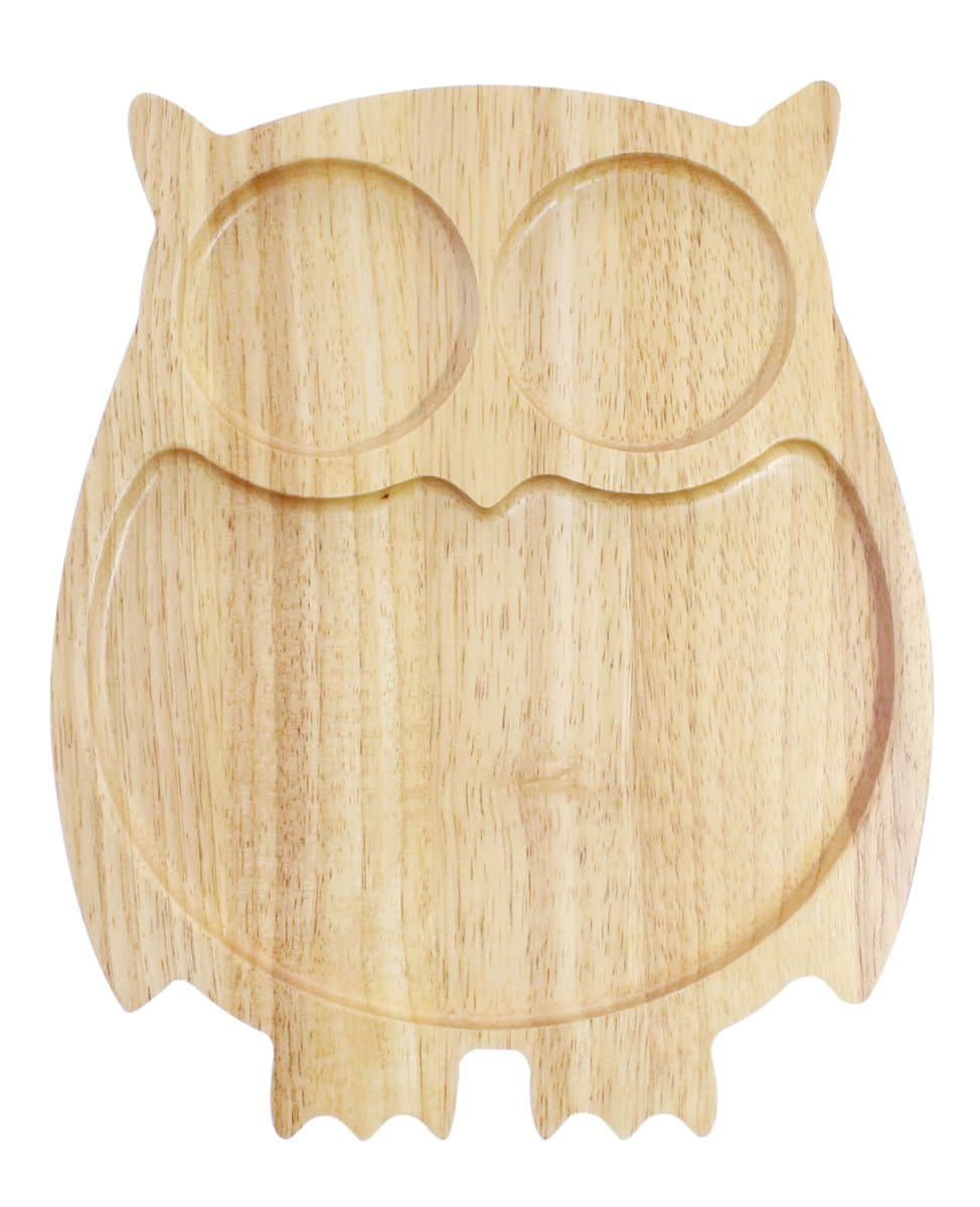 Decorative Wooden Serving Tray Platter- Owl