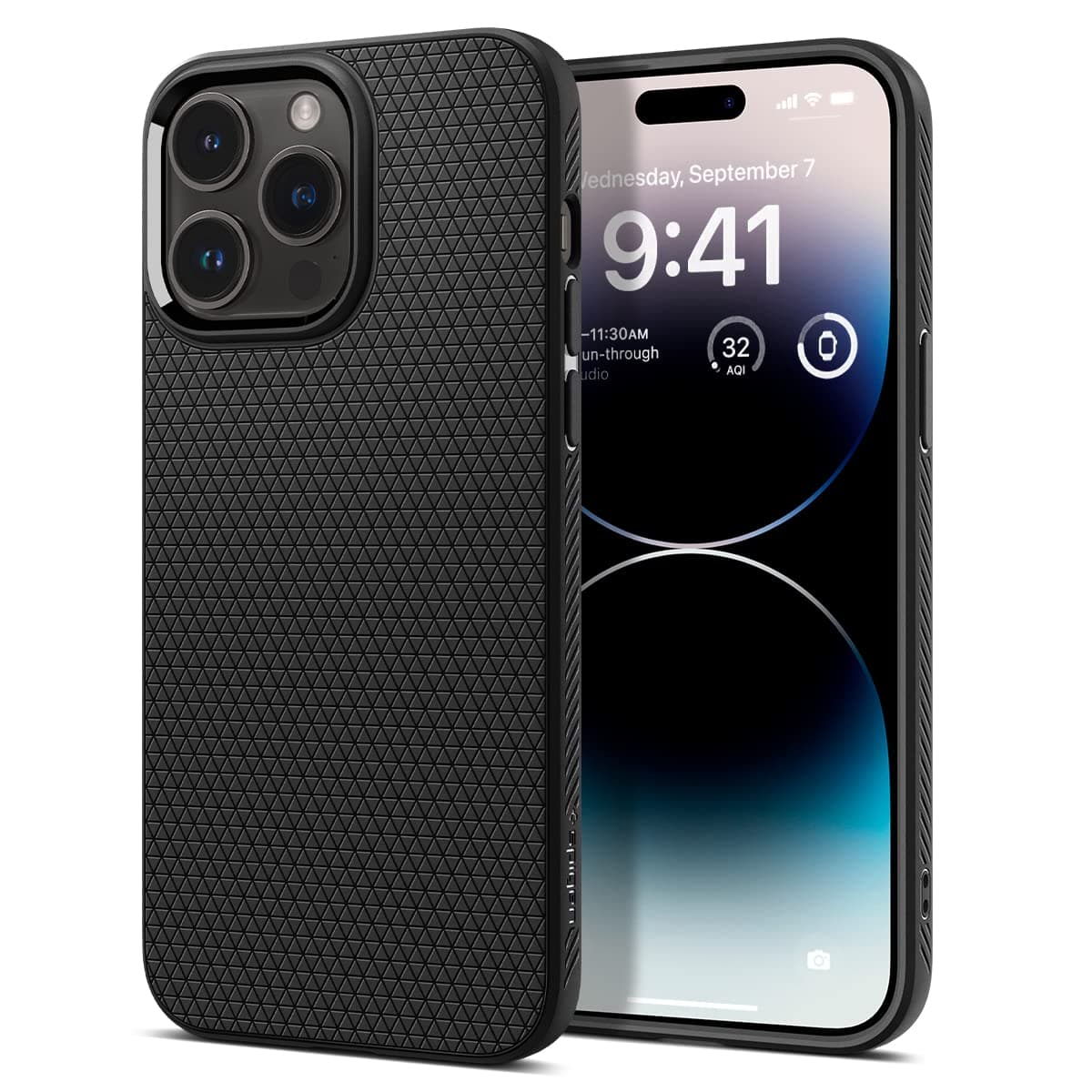 Spigen Liquid Air designed for iPhone 14 Pro Max case cover - Matte Black