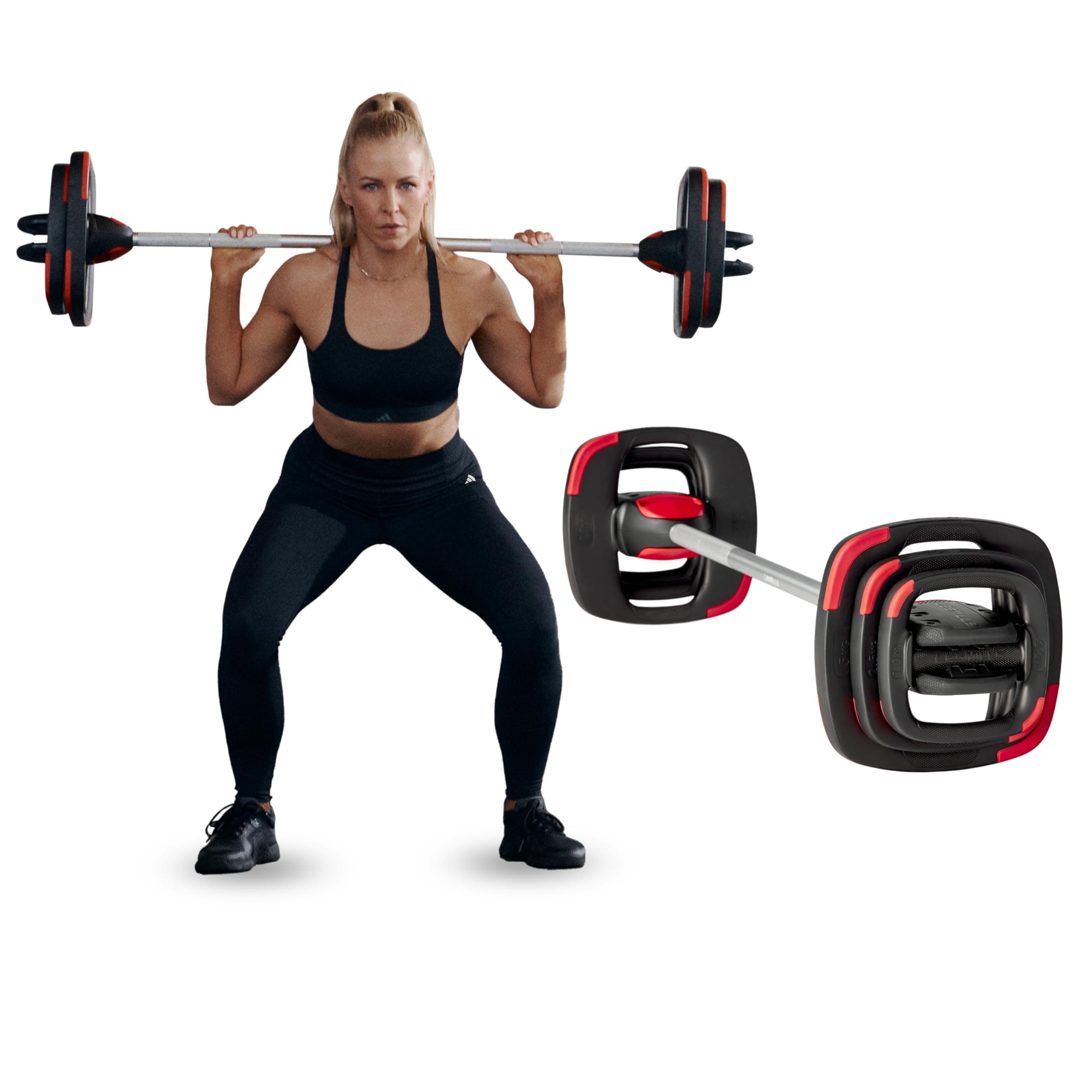 SMARTBAR™ And Weight Plate Set Exercise Bundle for Total Body Workouts