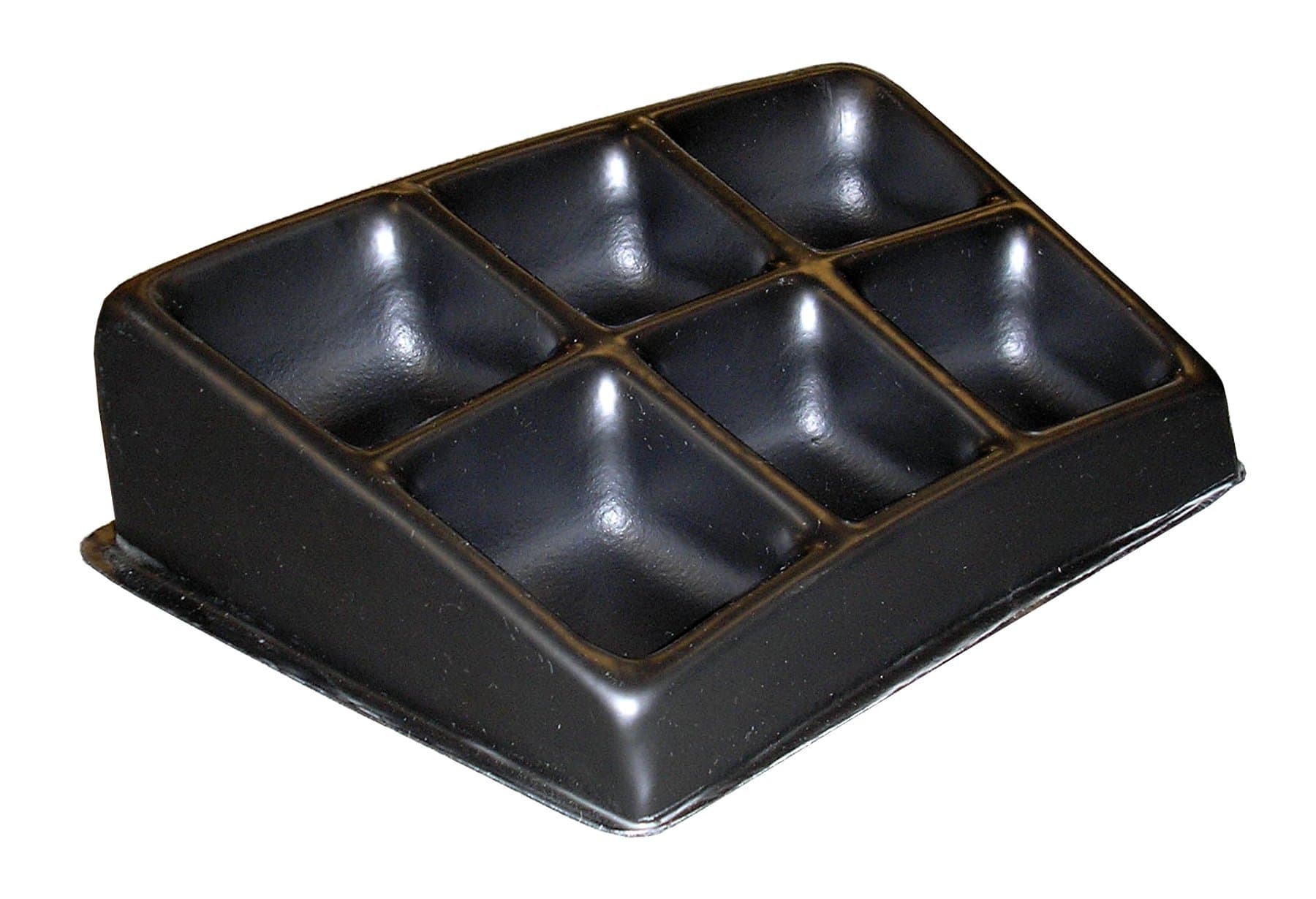 Bayhead BA-6 High Impact Plastic Bench Assembly Component Parts Tray, 6 Cavities, 12-1/2" Length x 8-1/2" Width x 3" Height