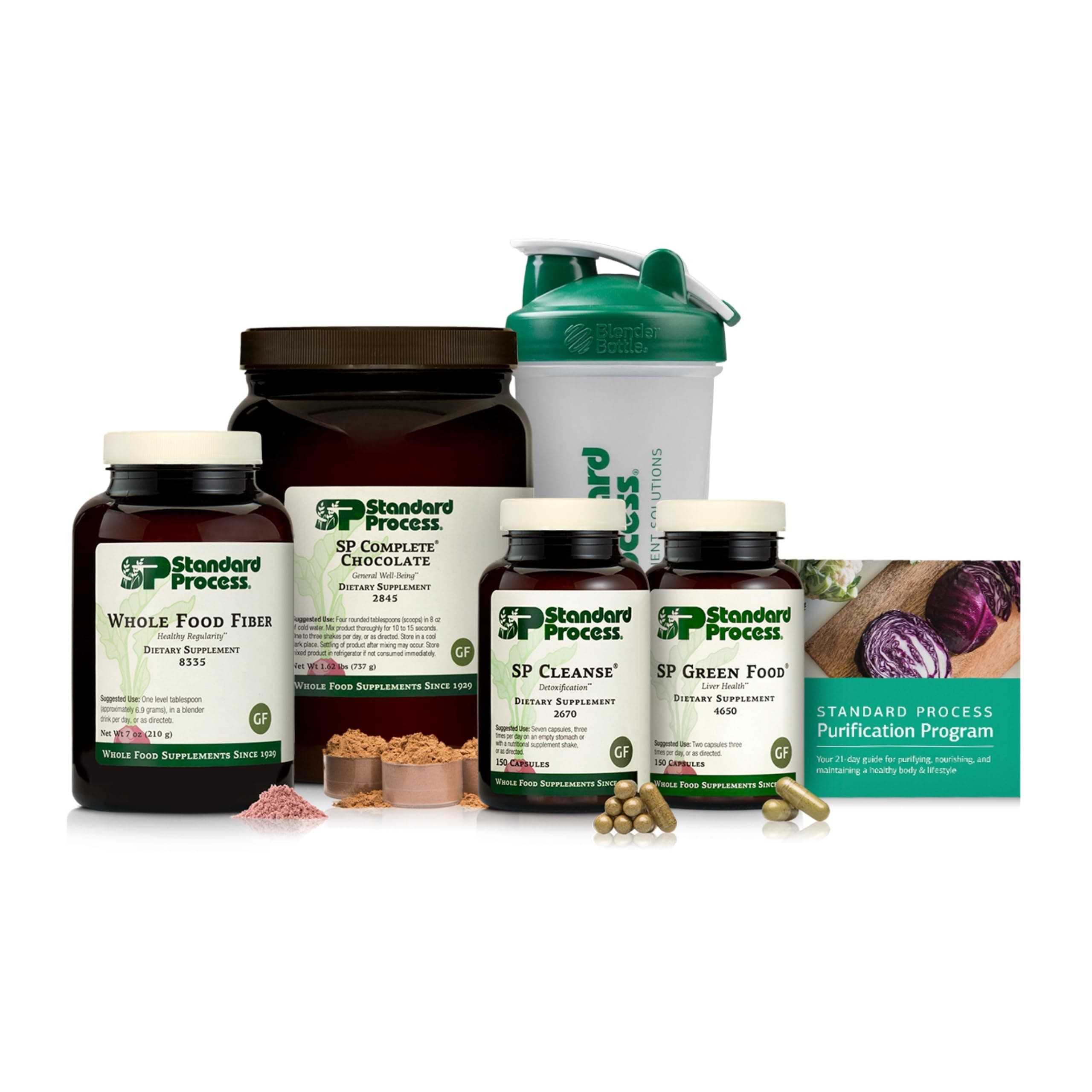 Standard Process Purification Kit with SP Complete & Whole-Food Fiber - Detox & Liver Support - Whole Food-Based Fiber Kit for Maintaining a Healthy Body - 21-Day Program - Chocolate